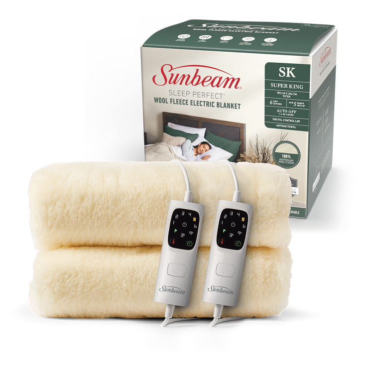 Sleep Perfect Wool Fleece Electric Blanket Super King