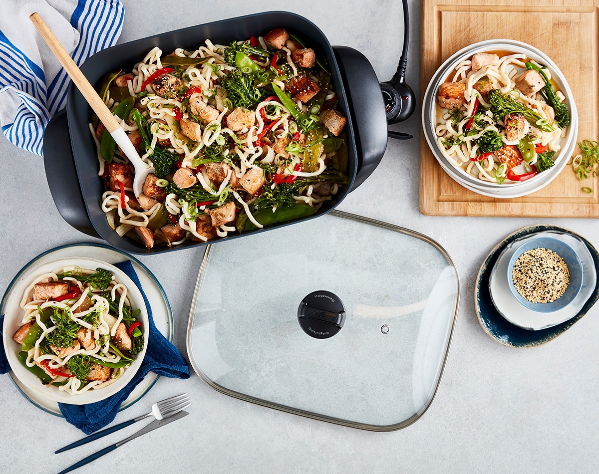 Salmon Fillets with Udon Noodles