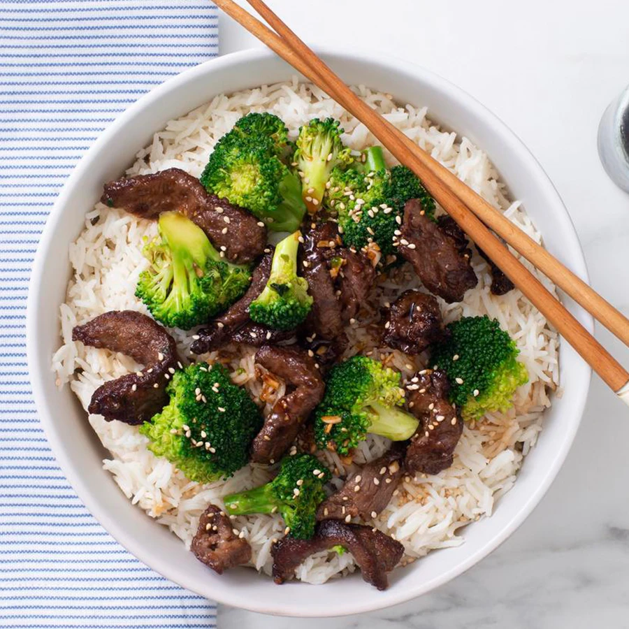 Beef and Broccoli with Rice