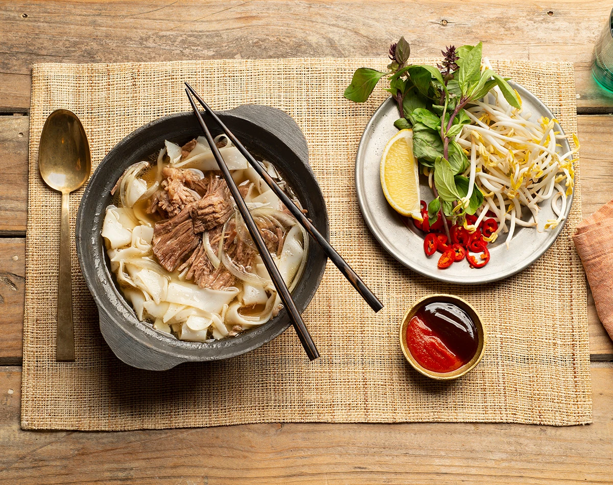 Cheat’s Beef Pho with Fresh Rice Noodles
