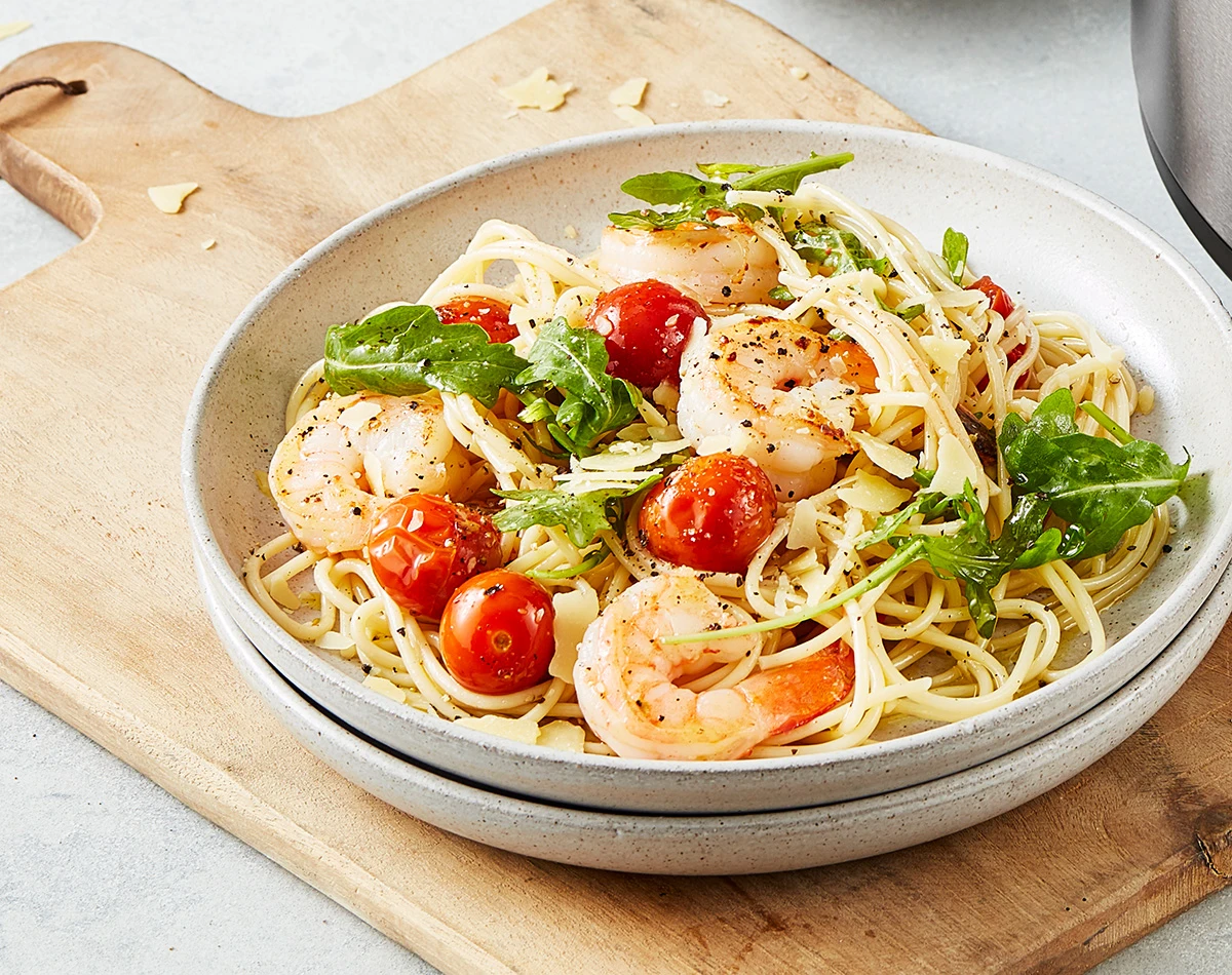 Prawn and Rocket Spaghetti