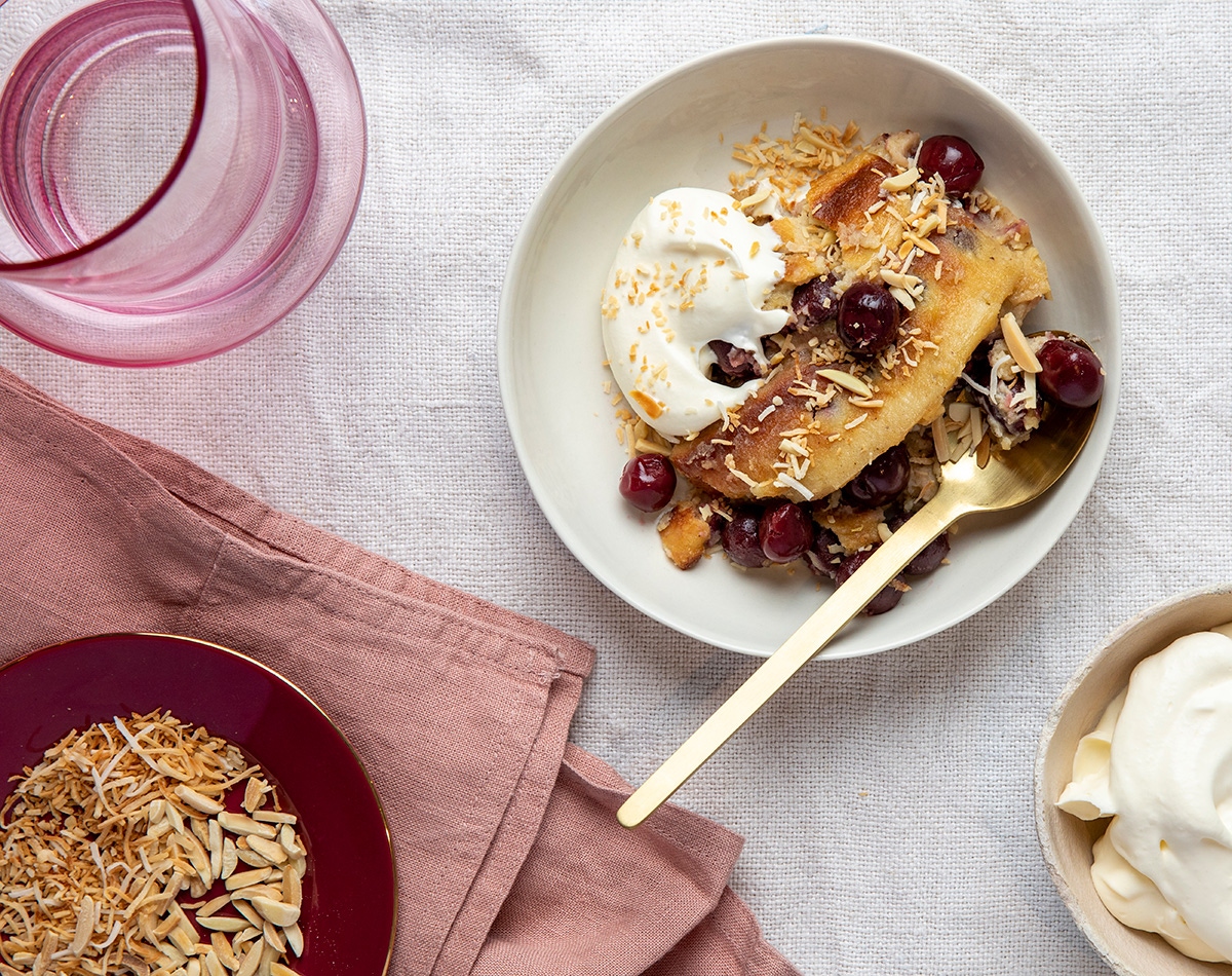 Sour Cherry and Lemon Pudding