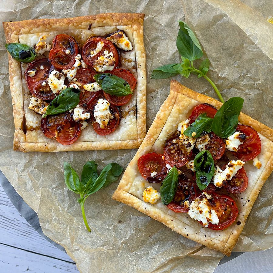 Tomato, Basil and Goat Cheese Tart